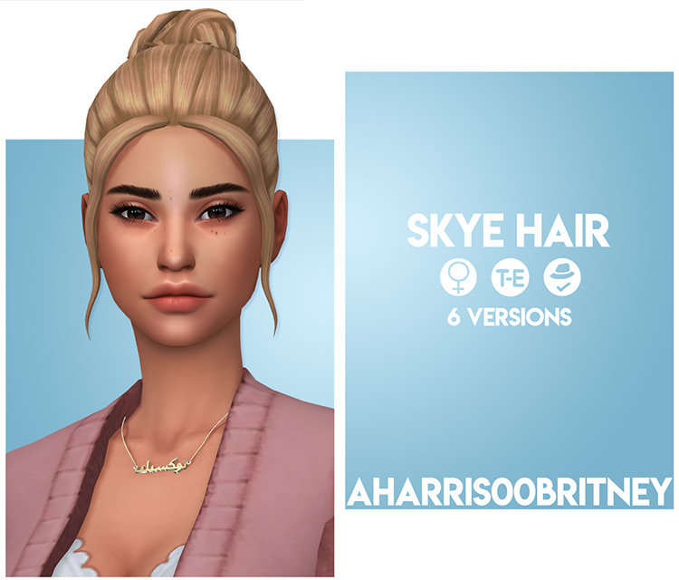 Skye Hair (Maxis Match) / Sims 4 CC
