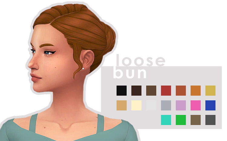 Loose Bun Maxis-Match / Sims 4 CC