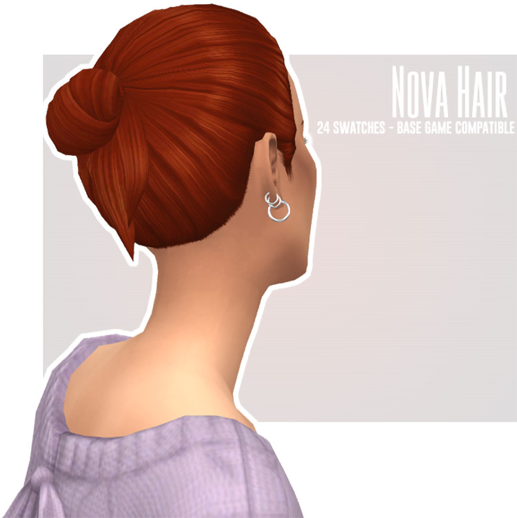 Nova Hair (Maxis Match) / Sims 4 CC