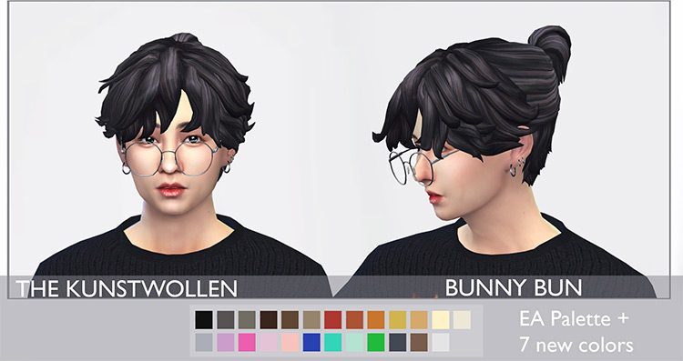 Bunny Bun Hair / Sims 4 CC