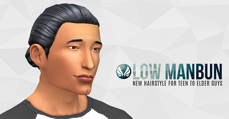 Low Manbun (Maxis Match) / Sims 4 CC