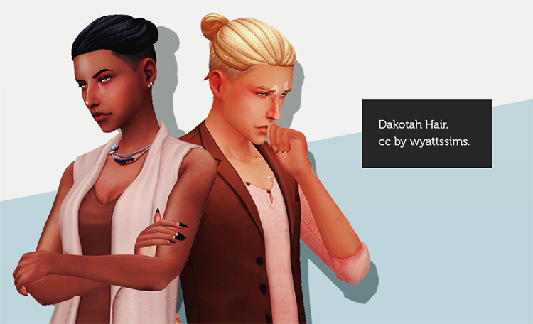 Dakotah Hair (Maxis Match) / Sims 4 CC
