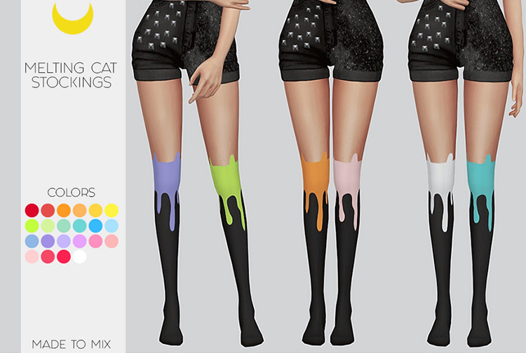 Stockings – Melting Cat – Made to Mix / Sims 4 CC