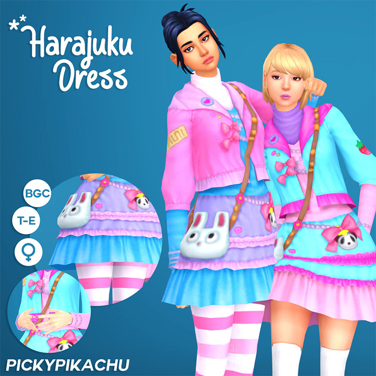 Harajuku Dress / Sims 4 CC