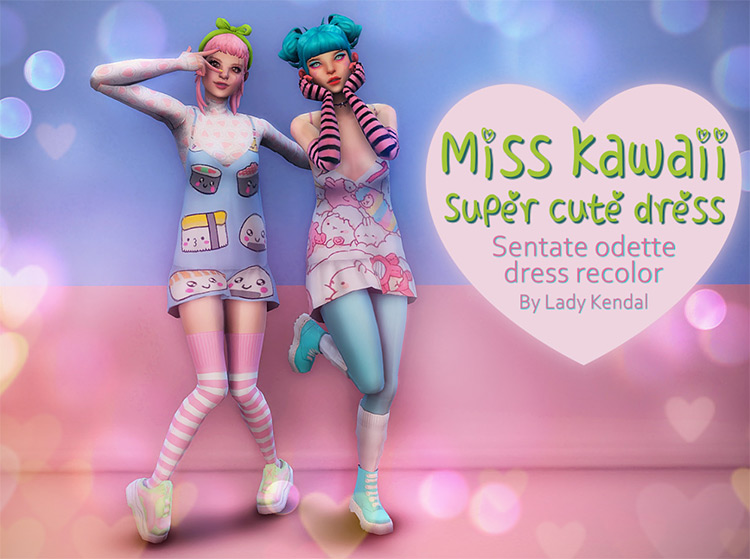 Miss Kawaii Super Cute Dress / Sims 4 CC