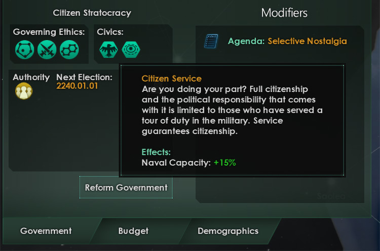 Citizen Service description / Stellaris