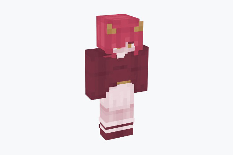 Rose Gold Demon Skin For Minecraft