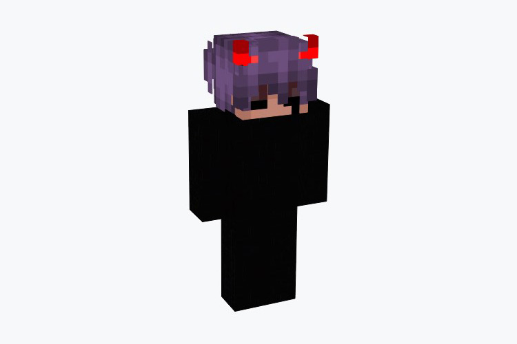 Red Horns E-Boy Minecraft Skin