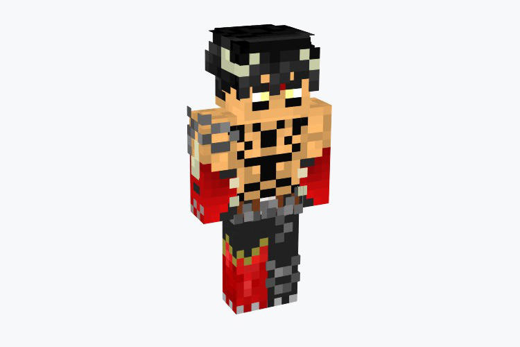 Devil Jin with horns / Skin For Minecraft