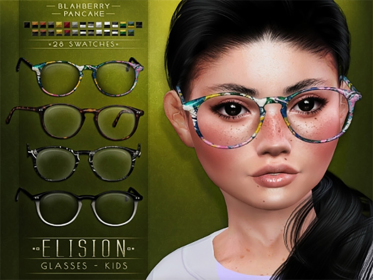 Elision Glasses Kids by blahberry pancake for Sims 4