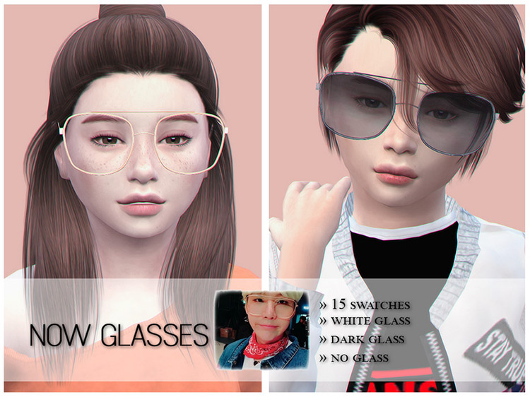 Now Glasses – Kids by jealousypixel Sims 4 CC