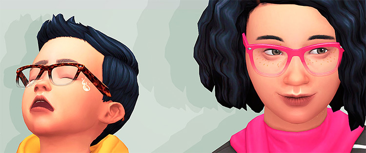 Buddy Holly Glasses by Tamo for Sims 4