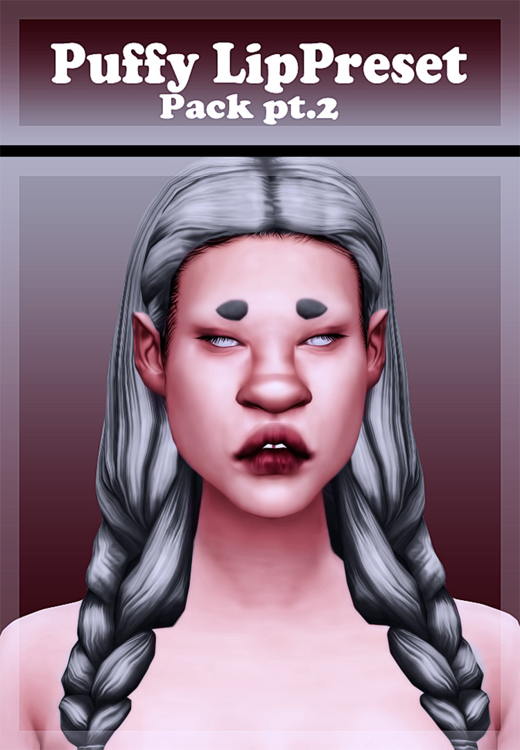 Puffy Lip Preset Pack TS4 CC