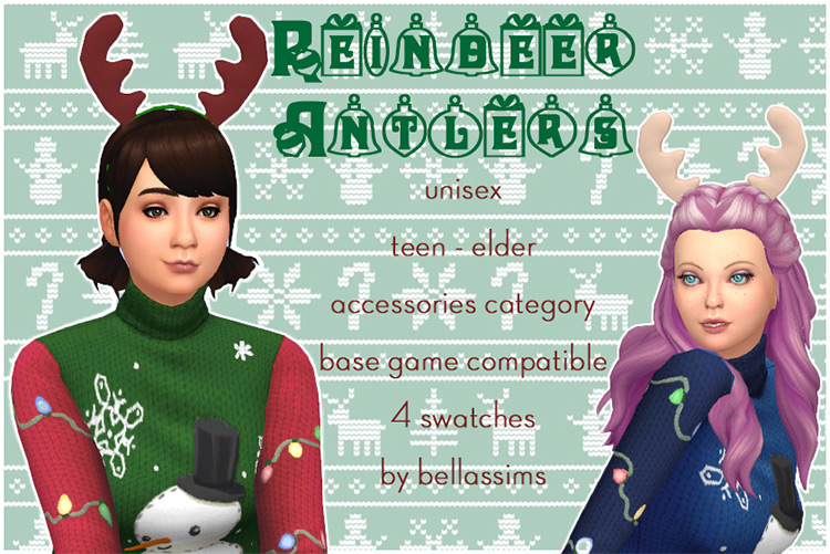 Reindeer Antlers by bellassims TS4 CC