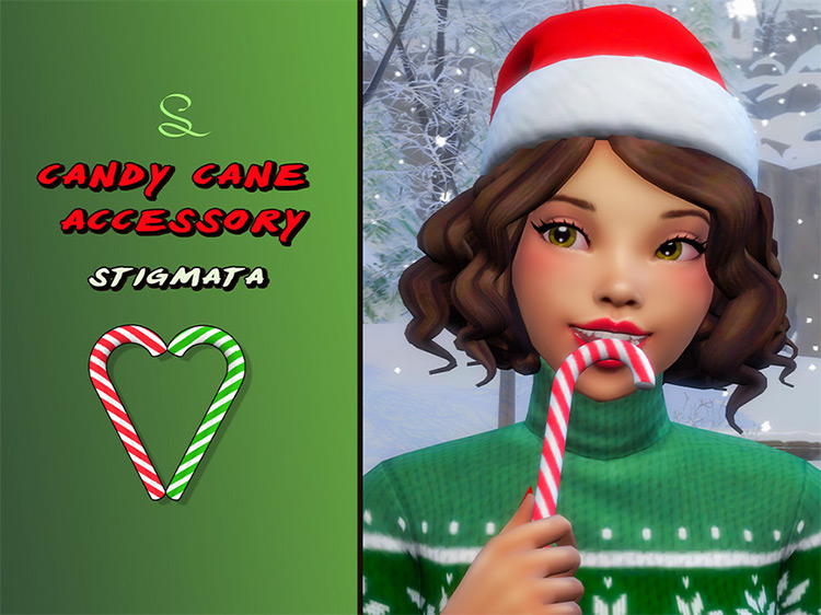 Candy Cane Accessory (Maxis Match) by simlasya / Sims 4 CC