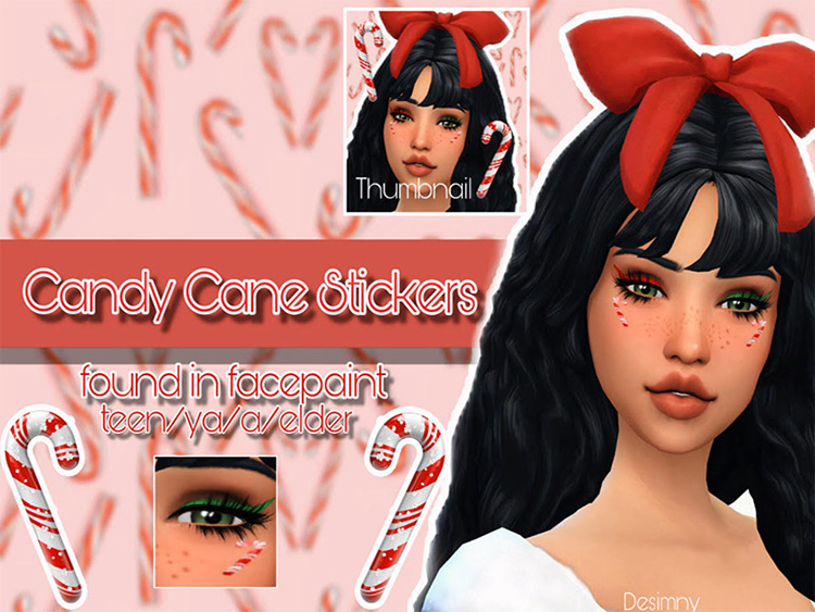 Candy Cane Stickers by Desimny TS4 CC