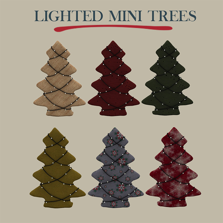 Lighted Mini Tree by leosims / Sims 4 CC