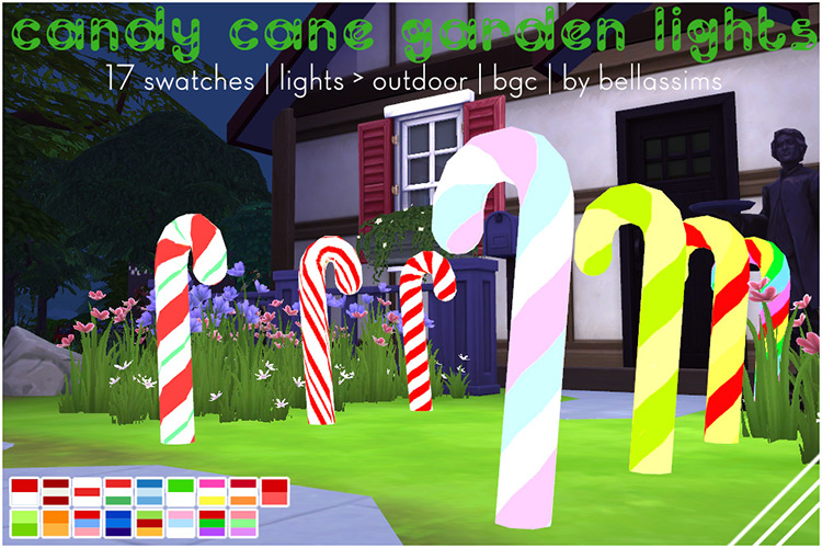 Candy Cane Garden Lights by bellassims / TS4 CC