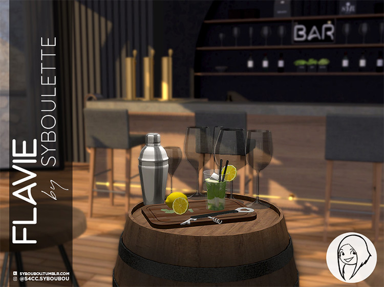 Flavie Bar Set Part 2 Clutter by Syboubou TS4 CC