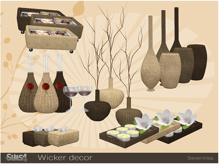 Wicker Decorative Set TS4 CC