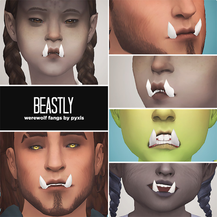 Beastly Werewolf Fangs / Sims 4 CC