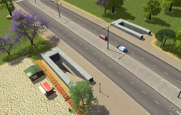 Underpass tunnel entrances / Cities: Skylines