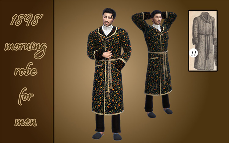 1898 Morning Robe For Men Sims 4 CC