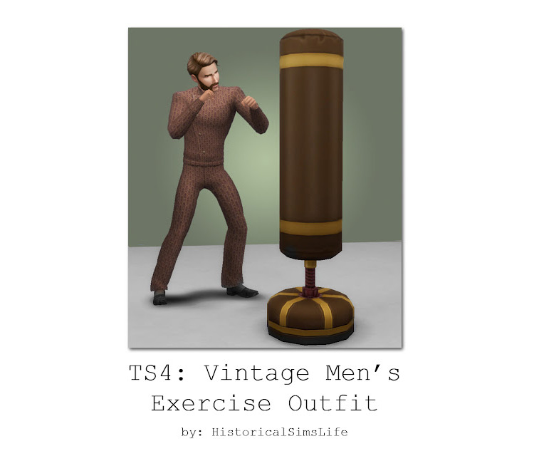 Vintage Men’s Exercise Outfit TS4 CC