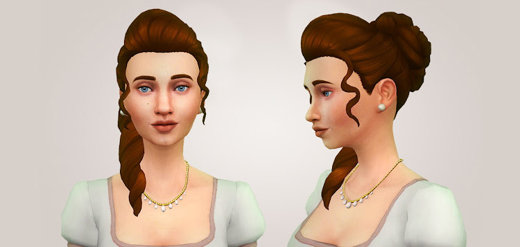 Josephine Updo (Victorian Female Hair) Sims 4 CC