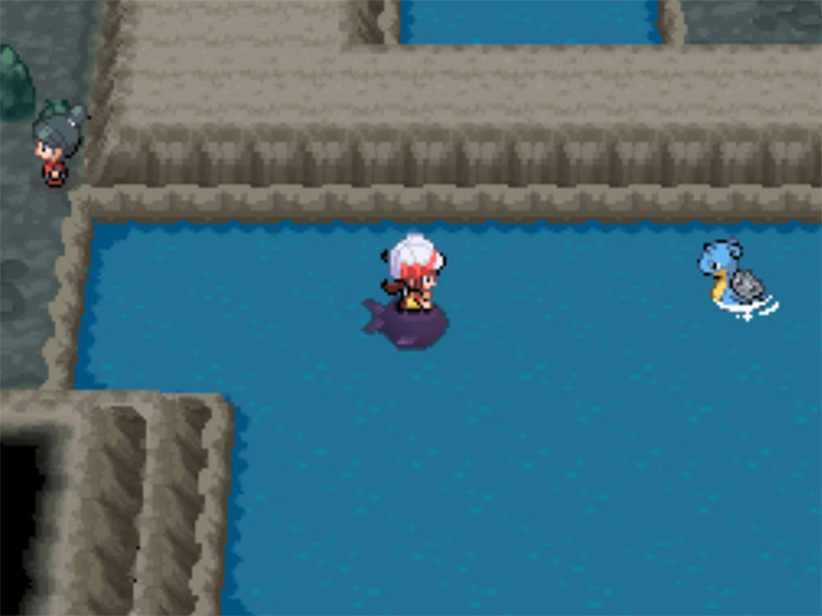 The wild Lapras, two floors below ground in Union Cave / Pokemon HGSS