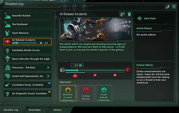 The AI-Related Incidents situation. / Stellaris