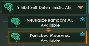 The Neutralize Rampant AI and Panicked Measures special projects / Stellaris