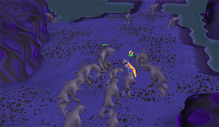 Killing dagannoths in the Catacombs / Old School RuneScape