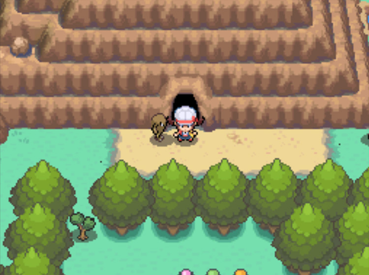 The correct entrance to Mt. Mortar on Route 42 / Pokemon HGSS