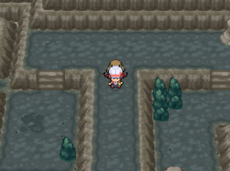 The T-junction on the lower floor of Mt. Mortar / Pokemon HGSS
