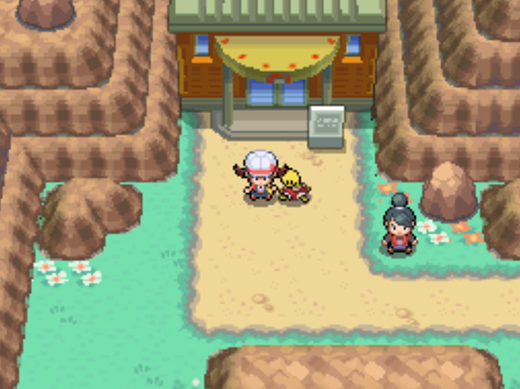 The entrance to Victory Road on Route 26 / Pokémon HGSS