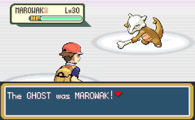 Encountering the Marowak spirit in the Pokémon Tower / Pokemon FRLG