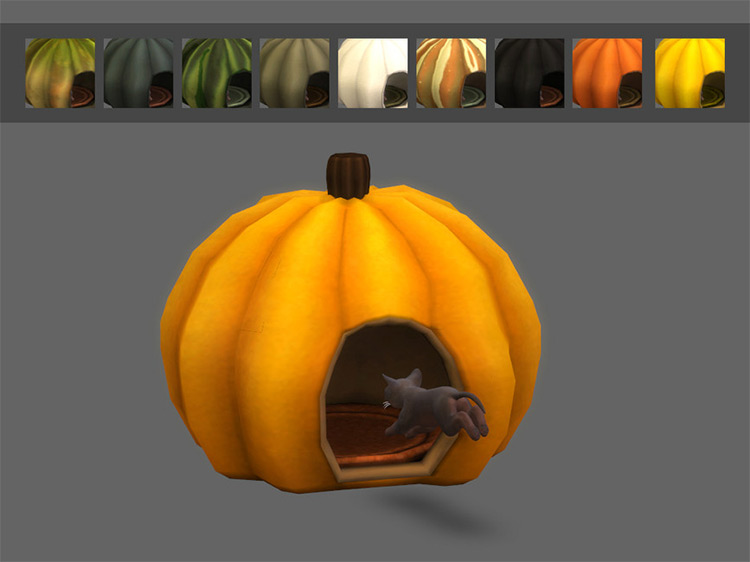 Wedgewood Pumpkin Pet Bed by sim_man123 TS4 CC