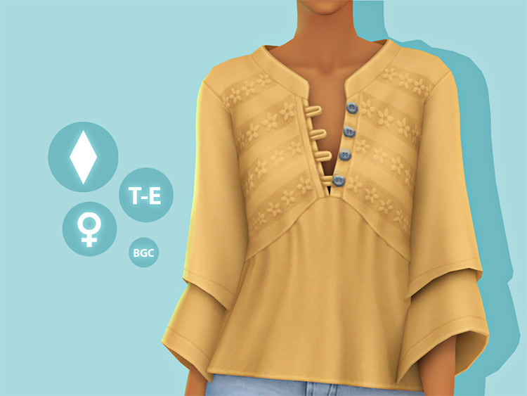 Ruffle Shirt / Sims 4 CC