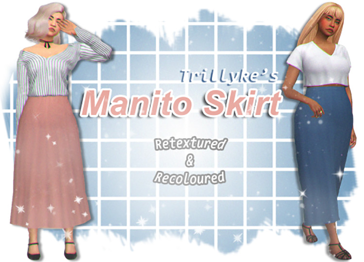 Manito Skirt Retextured & Recolored / Sims 4 CC