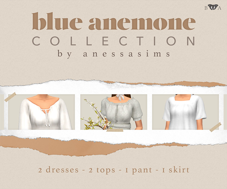 Blue Anemone Collection / Sims 4 CC