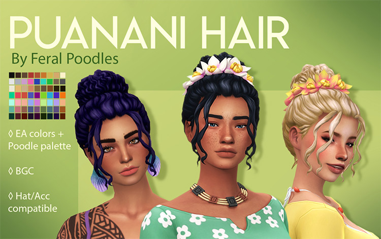 Puanani Hair / Sims 4 CC