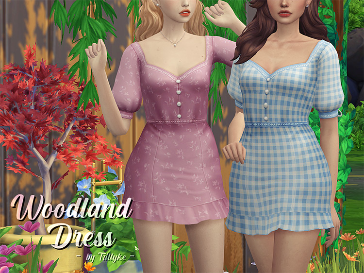 Woodland Dress / Sims 4 CC
