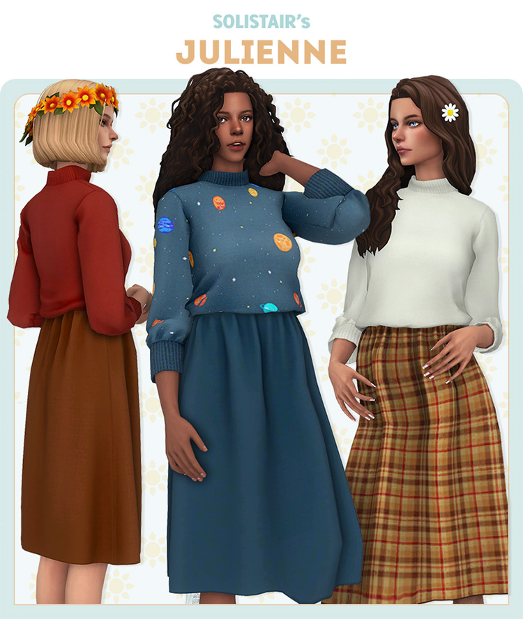 Julienne Skirt & Sweater / Sims 4 CC