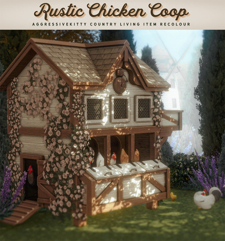 Rustic Chicken Coop / Sims 4 CC