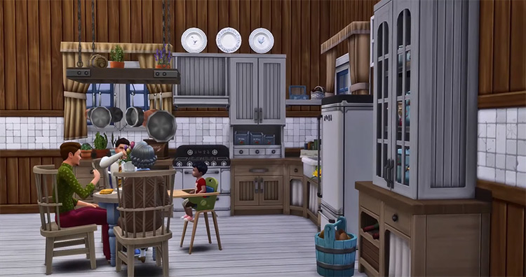 Cottage Kitchen Stuff Pack / Sims 4 CC