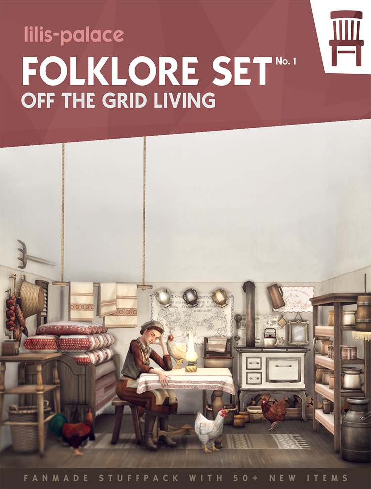 Folklore Set Off the Grid Living / Sims 4 CC