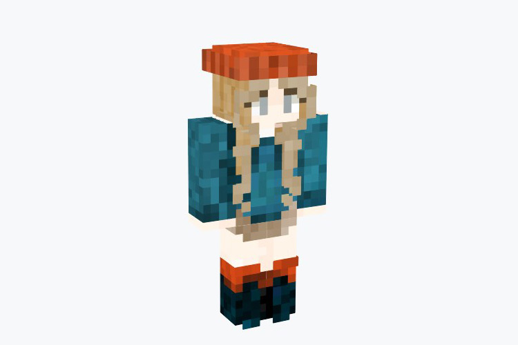 Girl with Beanie Minecraft Skin