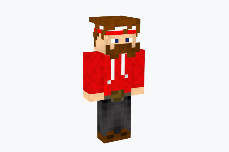 Hipster with Mustache Minecraft Skin