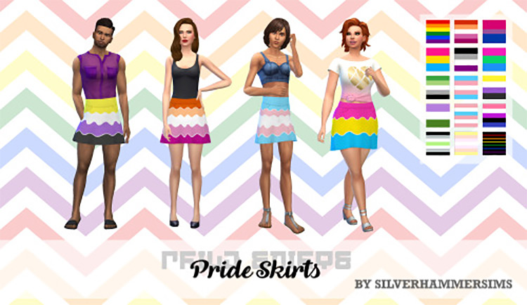 Pride Skirts Sims 4 CC